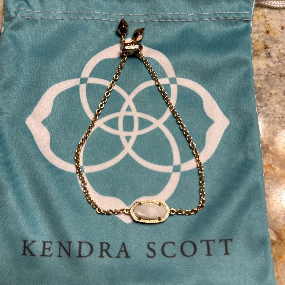Kendra Scott Elaina Bracelet White Stone with Rose Gold